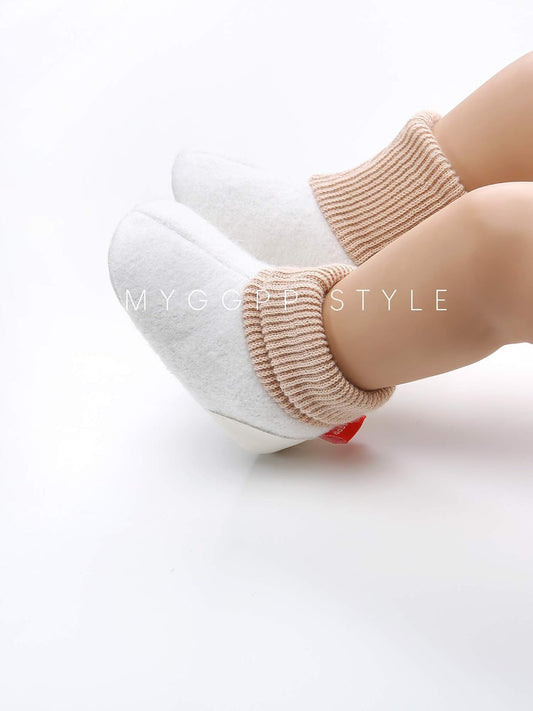 Baby Boy Girl Fleece Booties Newborn Cozy Winter Warm Socks Toddler Non-Slip Soft Sole Crib Shoes…